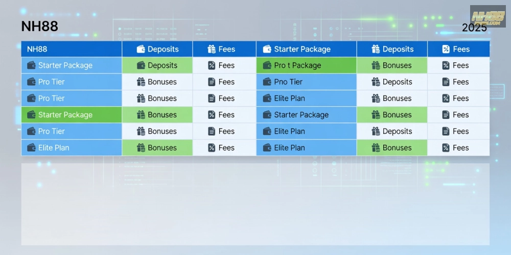 Bảng giá chi tiết các gói dịch vụ đá gà trực tuyến nh88 cập nhật 2025