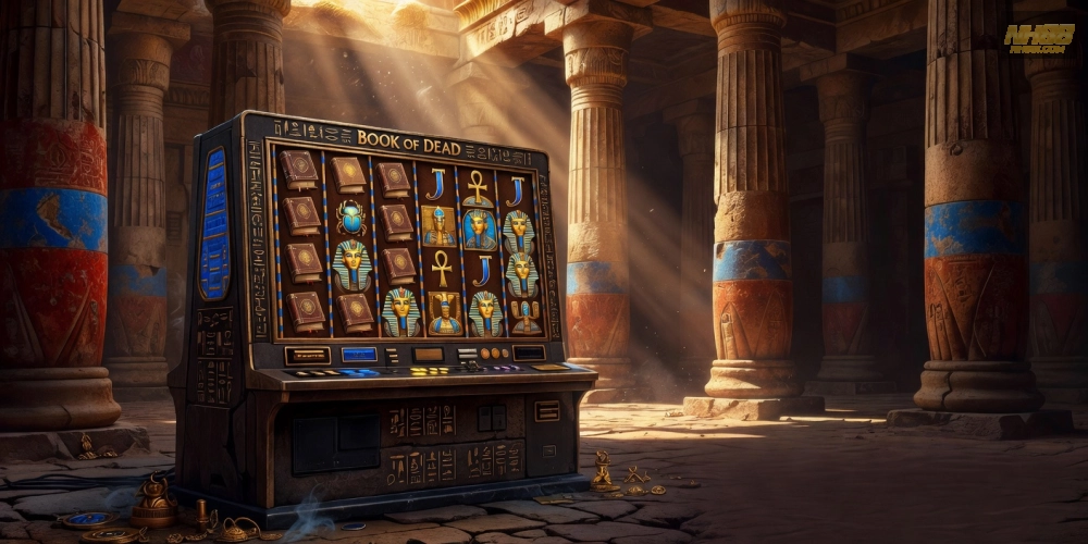 Hình ảnh minh họa trò chơi Book of Dead trong live casino slot games nh88