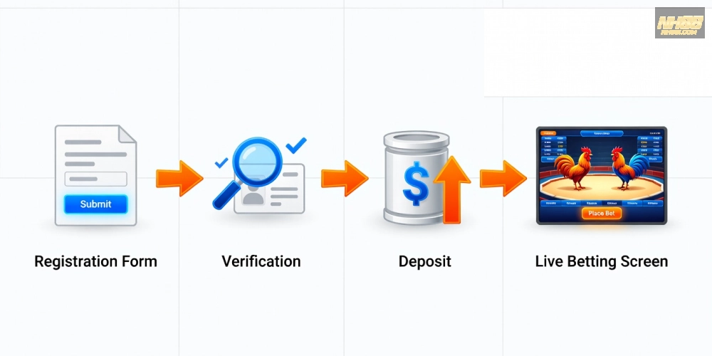 Hướng dẫn từng bước đăng ký và sử dụng đá gà trực tuyến nh88 an toàn từ A đến Z