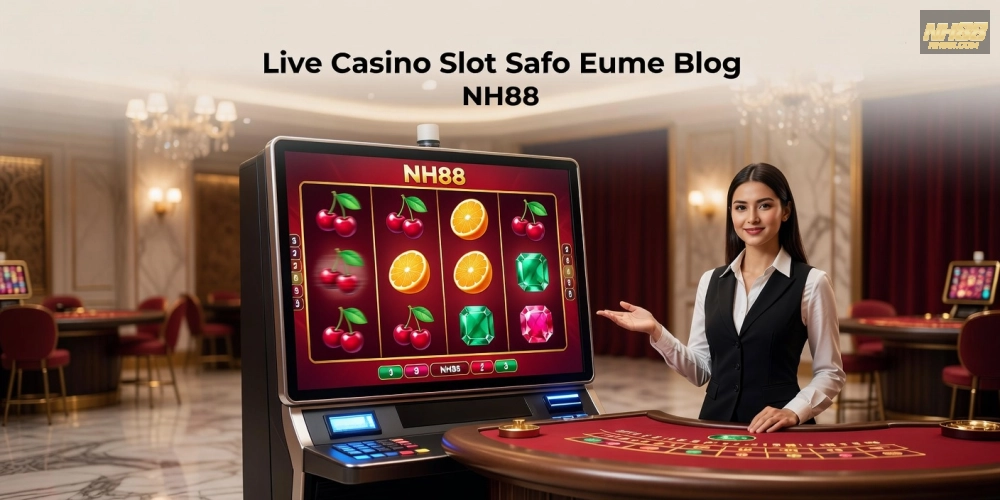 Hình ảnh minh họa khái niệm live casino slot games nh88 với giao diện sòng bạc hiện đại